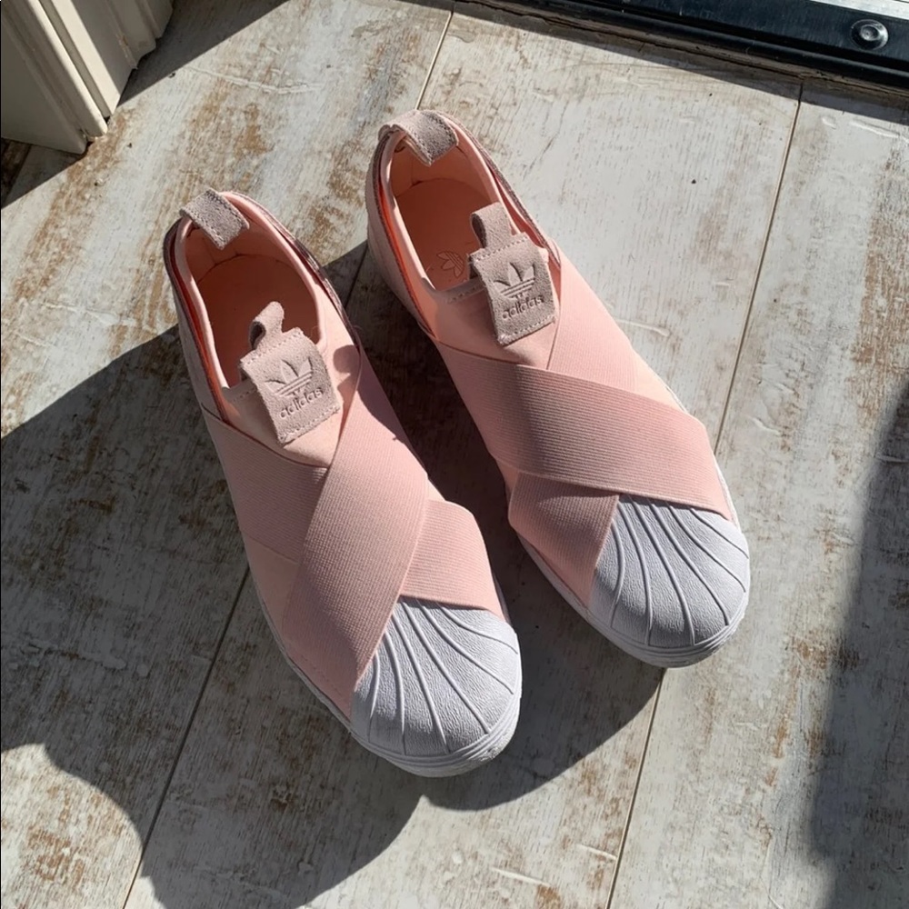 Adidas superstar slip-on sneakers - light pink
